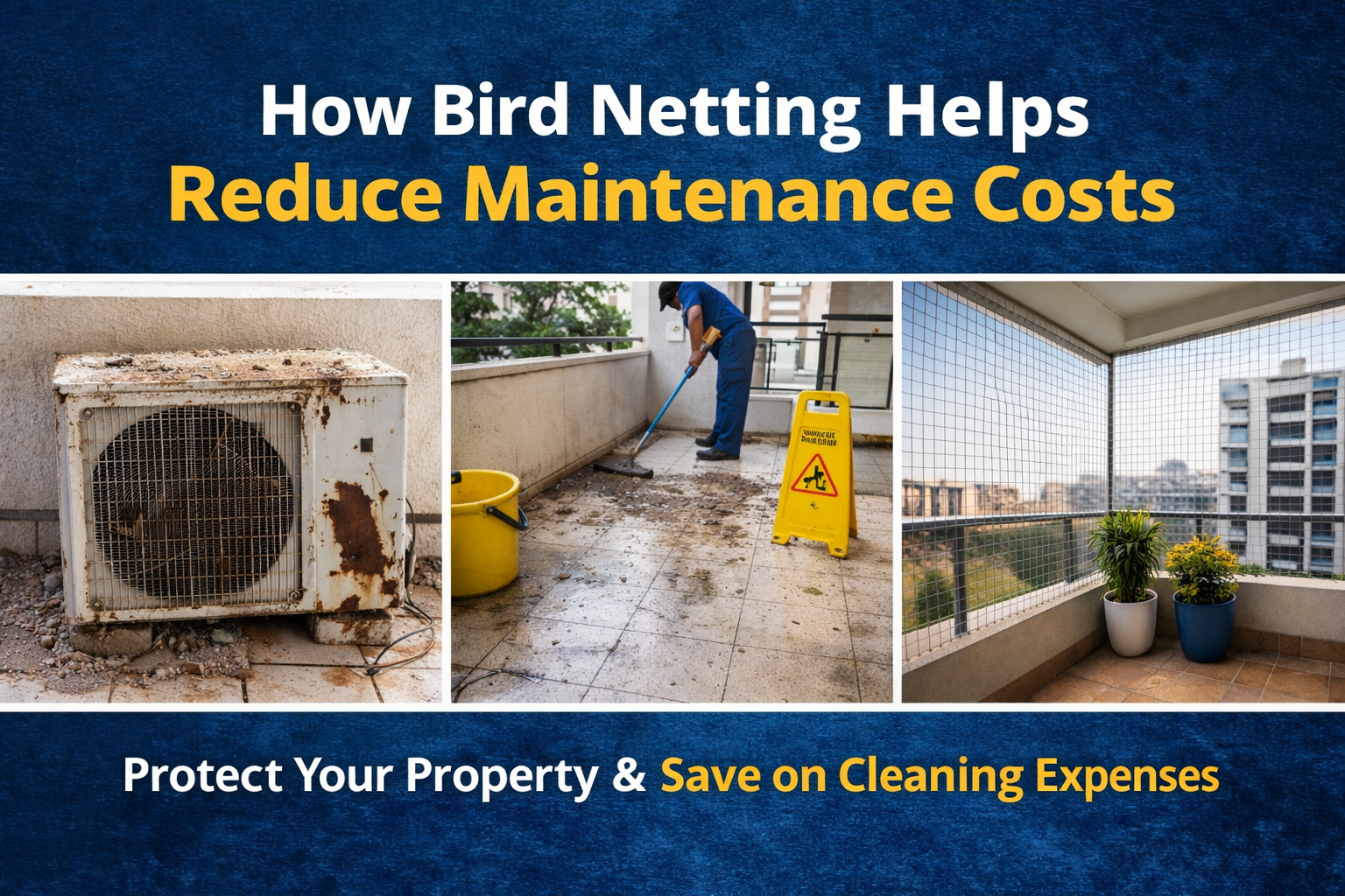 How Bird Netting Helps Reduce Maintenance Costs